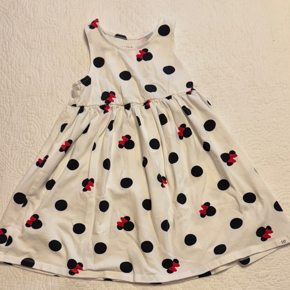 GAP Kids Dress - White with Black and Red Accents